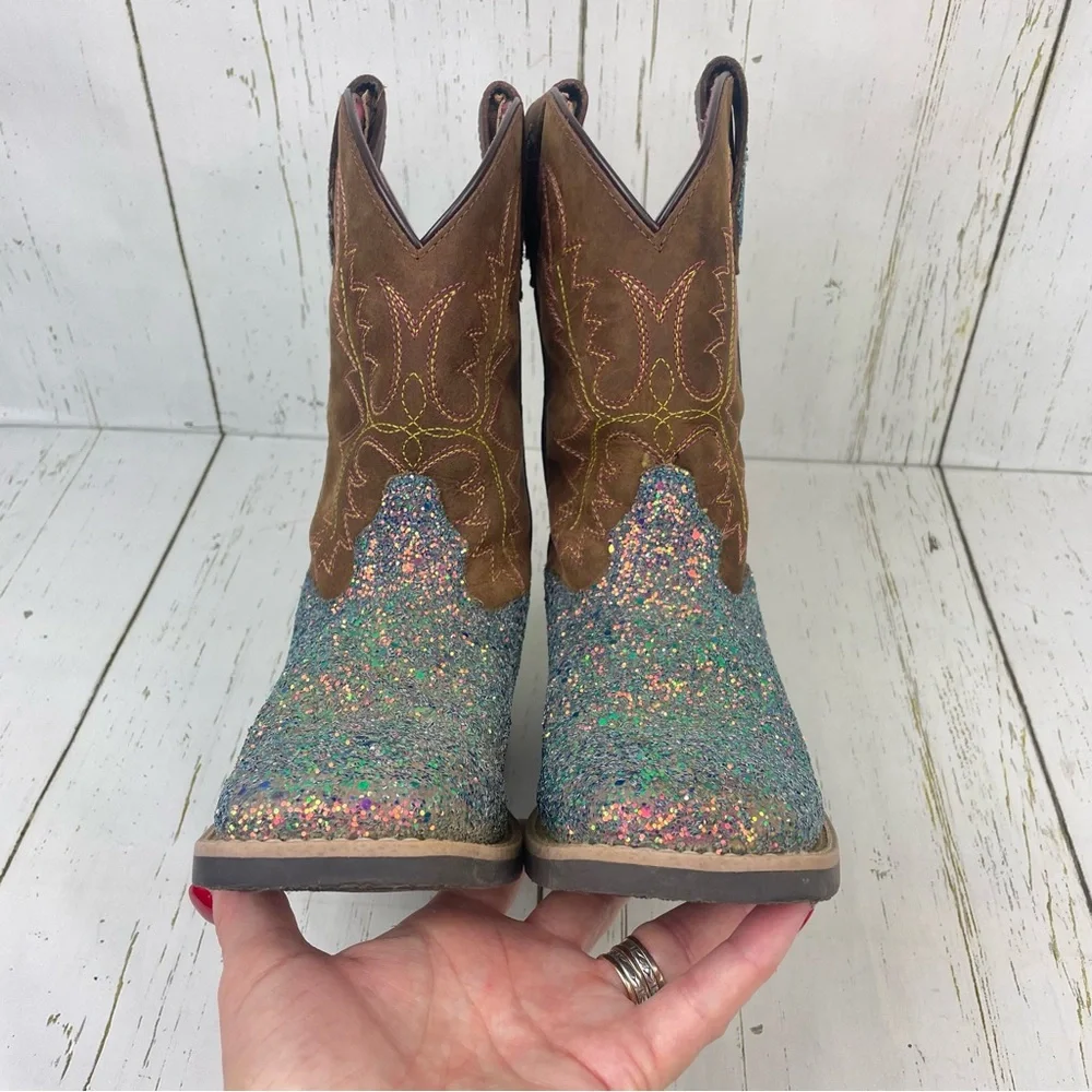 Smoky Mountain Shyanne Girls‎ Glitterama Western Boots-Broad Square Toe